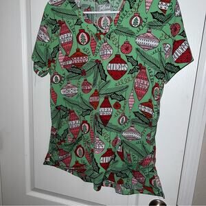 Tafford Xmas Christmas scrub top